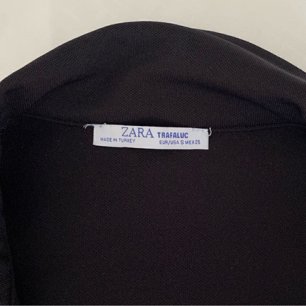 zara black front button up trafaluc dress long sleeves - Picture 10 of 10